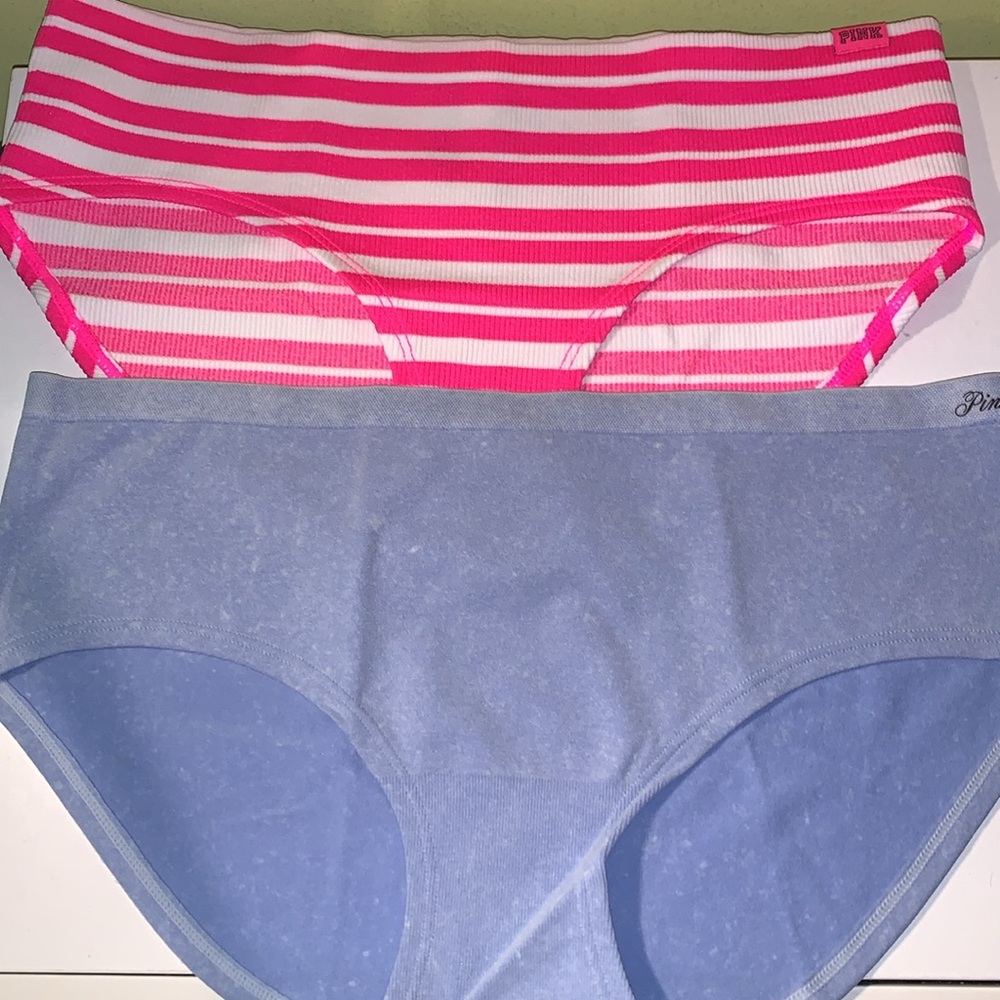 Victoria’s Secret pink 2 pair hip huggers nwt med